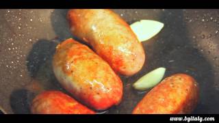 By Italy Fast Cooking – Sausages with red grapes and Grappa Barrique